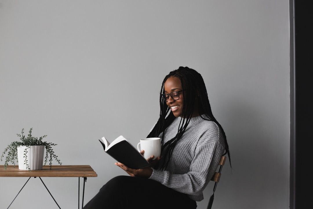 person reading book